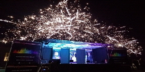 PLRS Sound & Stage Hire M1 at a Fireworks event PLRS Sound & Stage Hire M1 at a Fireworks event